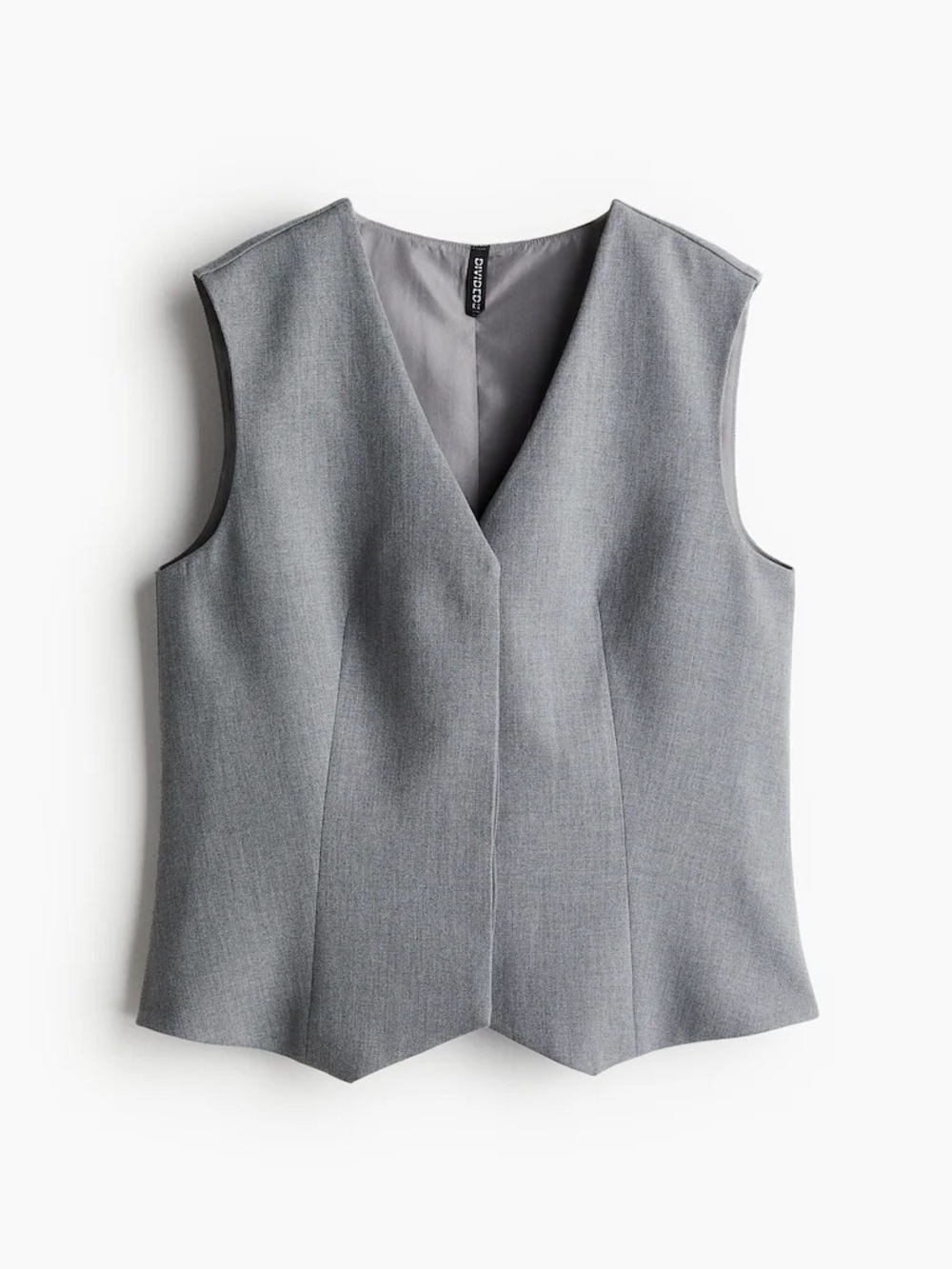 H&M Grey Tailored V-Neck Vest - Women